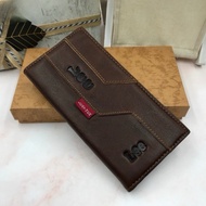 Lee Leather Wallet Men Long Purse Dompet Lelaki Kulit Panjang Beg Duit Lelaki