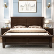 1.8 American Bed Storage Double Bed Furniture All Solid Wood Modern Simple Beige 1.5 White Wedding B