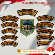 1 Set (3 Pcs) Banyumas Regency Government + Text Location + Civil Service Text