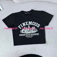 Áo croptop tay ngắn PINKSTORE29 in họa tiết phong cách cá tính FINE MOUS A5806