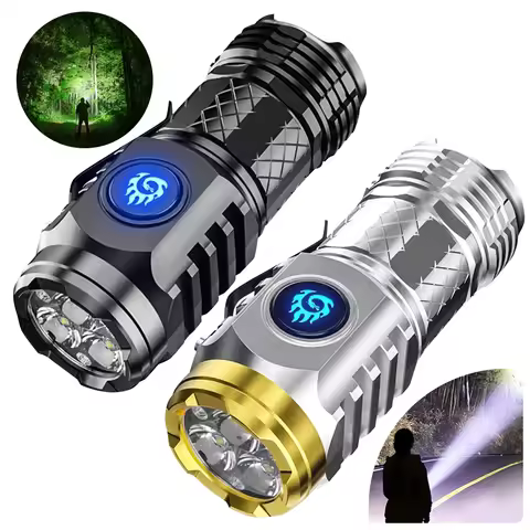 Type-C Rechargeable LED Work Light Waterproof Flashlight Super Bright Flashlight Small LED Flashligh