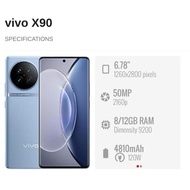 Used Vivo X90 5G (12GB+256) 6.78" || Vivo Malaysia Set