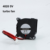 2Pin 4cmx2cm DC 5V 4020 Blower Turbo Cooling Fan Brushless for 3D Printer Cooler 40x40x20mm xh2.54  