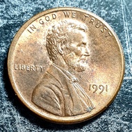 1991 1Cent Lincoln Memorial Cent