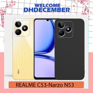 Realme C53 / Narzo N53 black tpu case with square border, square edges
