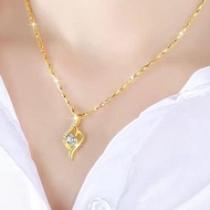 Discount Center Necklace kuhong Gold Necklace Hong Kong Gold Pendant Necklace Authentic Necklace Women Newest Fashion Wedding Gold Necklace