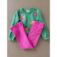 Rare Editions Green Garden Kids Set of 2 | Size 1-8y | Crewneck sweatshirt set girls green pink