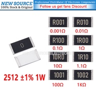 [10pcs] 2512 1% 1W Resistor R002 R010 R100 R008 R020 R025 R050 R200 R500 R001 R007 R040 R150 R300 Oh
