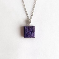 寶石系 天然礦石 17.5紫龍晶 925純銀 項鍊