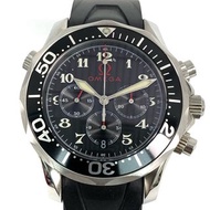 △ Omega 歐米茄 Seamaster Silver Stainless Steel Black Rubber Strap Black Dial Self Winding Watch 2894.5
