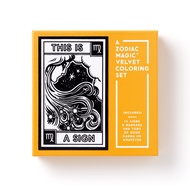 Brass Monkey This is A Sign Magic Velvet Zodiac Coloring Set from Includes 12 Zodiacs & 8 Brush-tip