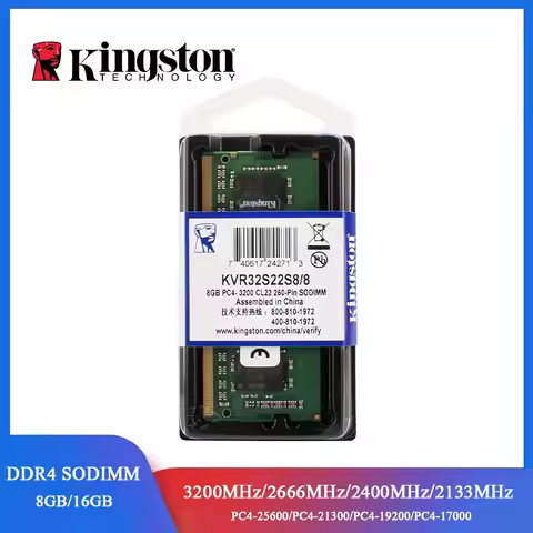 Kingston DDR4 RAM Laptop Memoria 4GB 8GB 16GB 3200MHz 2666MHz 2400MHz 2133MHz Laptop Memory PC4-2130