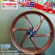 YAMAHA 135LC FI CAST WHEEL, FRONT & REAR (MDNMA) BDK2 ORIGINAL (BDK-F5168-00-P0/5XK-F5338-00-P0)