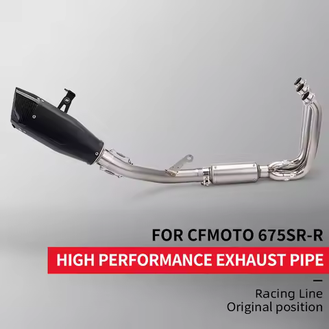 For 675SR 675R 675NK Full Exhaust System Exhaust Muffler Escape Modify 675SR Front Link Pipe