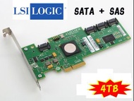 LSI Logic SAS3041E PCI-E4X轉4埠 SAS SATA 陣列卡擴充卡