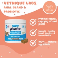 Vetnique Labs Glandex Anal Gland & Probiotic Peanut Butter Flavoured Digestive Dog Supplement