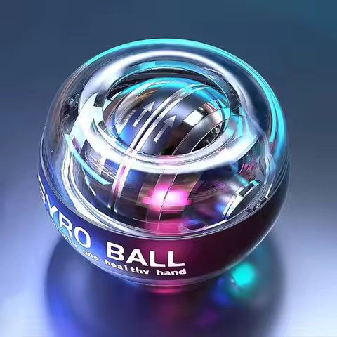 LED Self-starting Gyro Wrist Trainer Ball Portable Forearm Strengthener Power Gyro Ball for Arm Musc