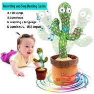 120 Songs Christmas Gift Dancing Cactus Toy Rechargeable Dancing Speaking Talking Cactus Toy