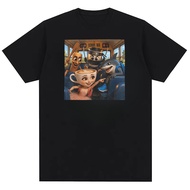 Brainrot Meme Friends Back to School Bus Men's Round Neck Cotton Printed T-shirt