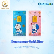 【Harbor Gold】Doraemon Gold Bar coin Red Packets (0.1g) 999/24K emas Pure Gold Bar Gifts— IP Co Brand