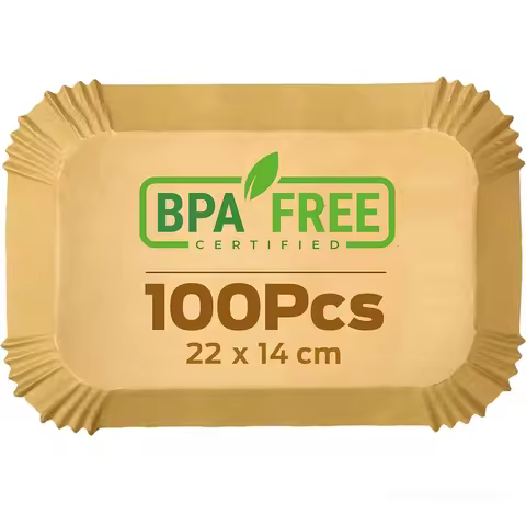 Air Fryer Paper Food-Grade 22 x 14 cm Rectangular For Ninja Air Fryer Foodi Dual Zone Double Stack a