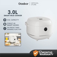 Gaabor 1.2L(Rated 3L) Multi Functional Rice Cooker Curve Non-Stick Po Computer-Controlled Smart 24H