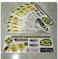 Sticker Visor Helm Half Face  Full Face Ink Kyt Nhk Rsv Arai Shoei Njs / Stiker Tempel Hlm Cargloss 