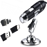 Meichoon Digital Microscope 3-in-1 USB Interface Camera 1600X with Flexible Stand Compatible with,Ma
