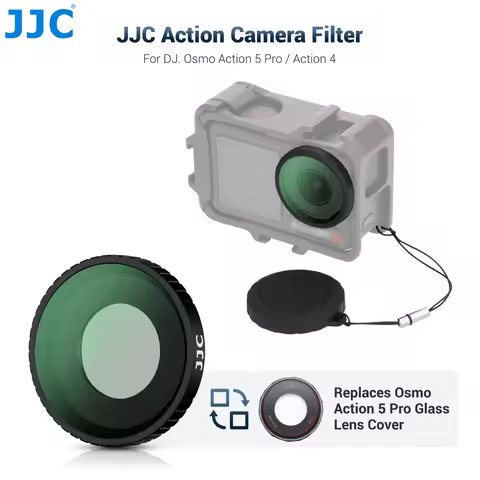 JJC Lens Cap and UV Filter for DJI Osmo Action 5 Pro 4 Accessories UV Filter Protector Cover Action