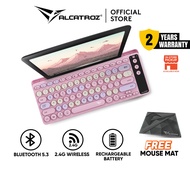 Alcatroz JellyBean AirDock 2 Bluetooth Wireless Rechargeable Keyboard with 12" Tablet Stand
