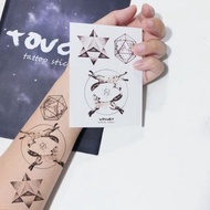 TU防水仿真紋身貼紙-狐狸與多邊形