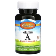 Carlson, Vitamin A, 7,500 mcg (25,000 IU), 100 Soft Gels