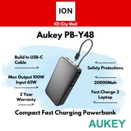 Aukey Spark Sling 20000Mah PB-Y48 Fast Charging Powerbank | Build in USB-C Cable | 2 Year Warranty