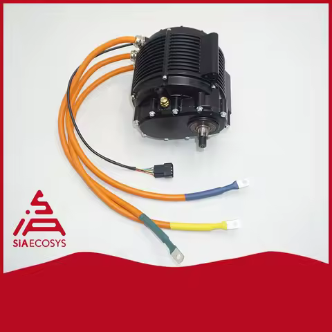 QSMOTOR QS165 60H 12kW IPM PMSM Mid Drive Motor with 1:2.37 Gearbox and 14T Sprocket Encoder and Hal