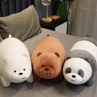 We Bare Bears Standing Plush Panda Dolls Ice Bear Stuffed Toy Holding Sleeping Pillows
