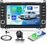 4+128GB Double DIN Car Stereo for Mercedes-Benz Sprinter W906 (2006-2016) Android 13.0 Head Unit, Wi