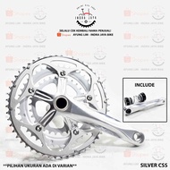 DRIVELINE CRANKSET CSS TRIPLE CHAINRING 55-42-30T / 53-42-30T - SILVER