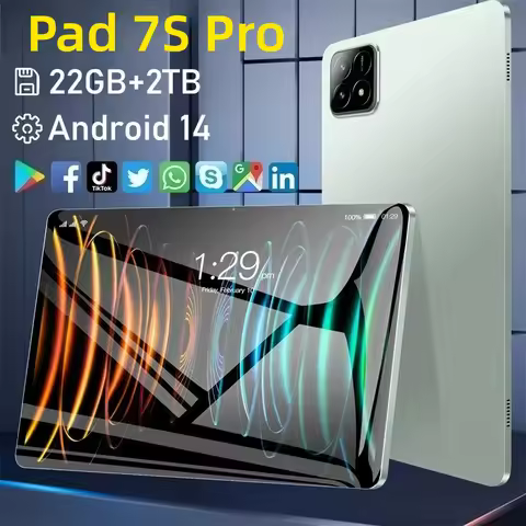 2025 New Pad 7s Pro Original Tablet 11 inch Android 14 Tablets 4G 5G Dual SIM 20000mAh WIFI HD Scree