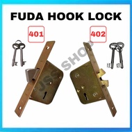 [READY STOCK] - FUDA 401 Hook Lock 402 Double Hock Lock / Grill Door Lock Set / Kunci Grill Besi Pintu / Kunci Pintu Gri
