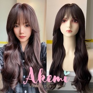 Lace FRONT Wig AKEMI Bangs - WAVE 60cm [Wigs For Adult Women Long Natural LACE Wigs]