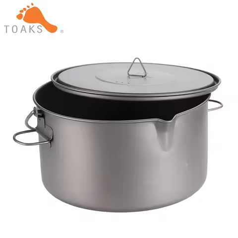 TOAKS TITANIUM POT WITH BAIL HANDLE Outdoor Camping Pot Lightweight Equipment 750ml, 1100ml, 1300ml,