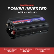 Power Inverter Mobil Pure Sine Wave DC 12V to AC 220V 1000W - NBQ1000W - Black