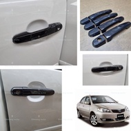 Toyota vios ncp42 2003-2008 door handle cover carbon fiber accessories skhongauto