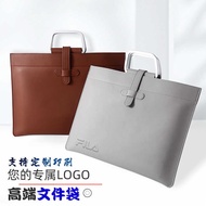 Leather File Bag a4 File Bag File Bag Tuition Portable Briefcase Bag Receipt Campus Student Storage 