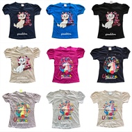 Tshirt Kids Baju Budak Perempuan 7,8,9 Tahun Big Kids T shirt for Girl Cotton Murah