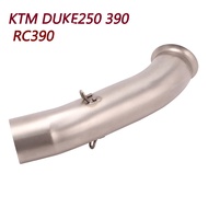 รถจักรยานยนต์ไอเสียกลางท่อสแตนเลสท่อไอเสียส่วนกลางอะแดปเตอร์สำหรับKTM DUKE 390 DUKE 250 DUKE 125 201
