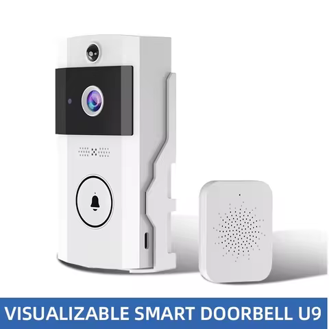 Solar Wireless Video Doorbell Weatherproof Cover Outdoor Security Camera Two Way Audio Voice Changer