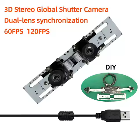 4MP Global Shutter 3d Stereo Camera Module High speed 120FPS 60FPS Dual Lens Synchronous Output for 