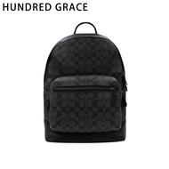 COACH Men's Fashion Classic Logo Printed Casual Backpack