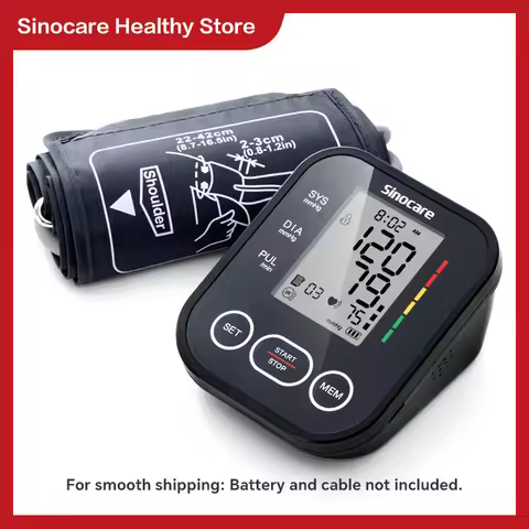 Sinocare Blood Pressure Monitor Digital Upper Arm Blood Pressure Measuring Device 22-42 Long Cuff Ho